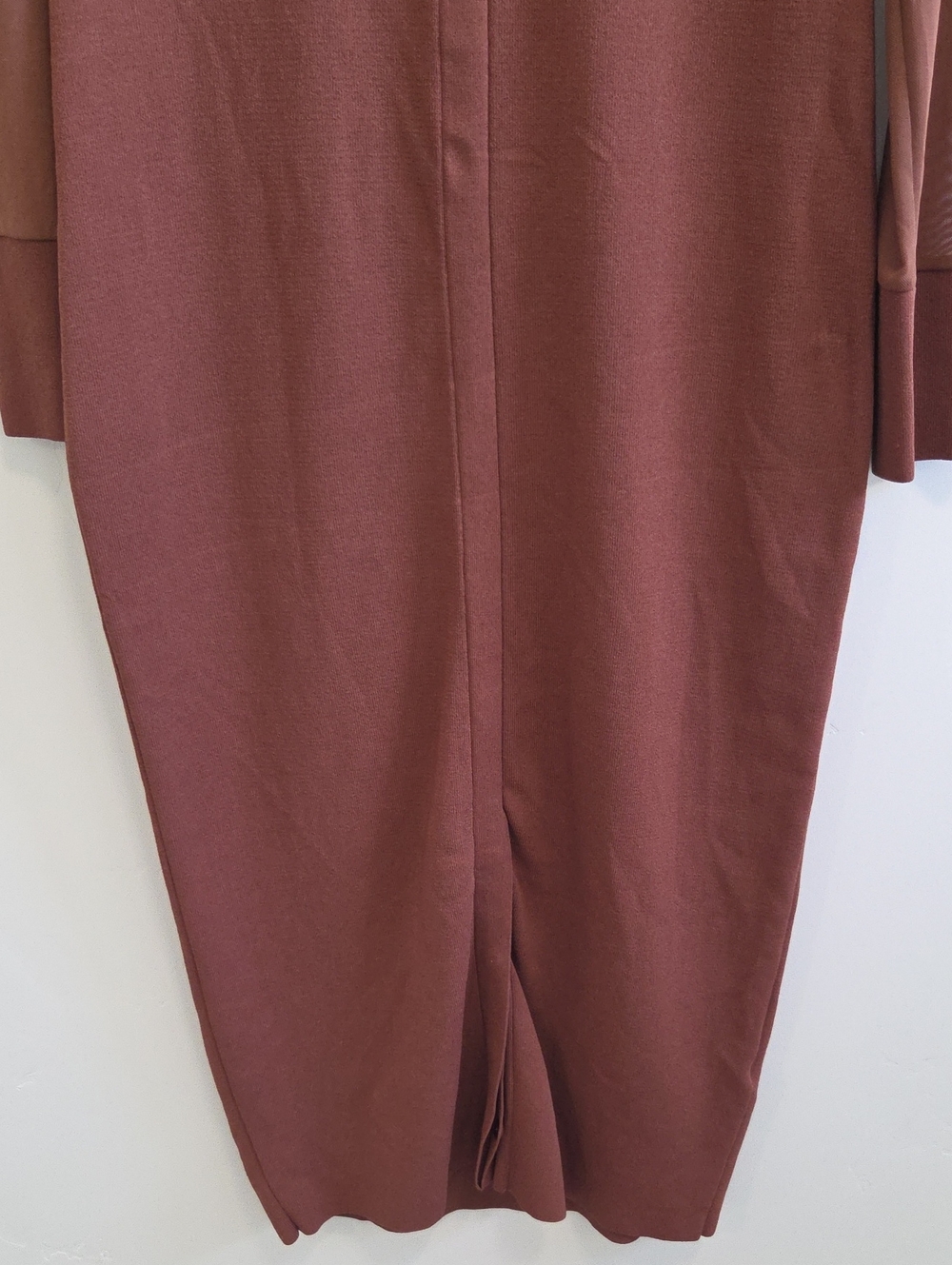 Astr Rust-Brown Long Sleeve Collared Midi Dress - Picture 8 of 9